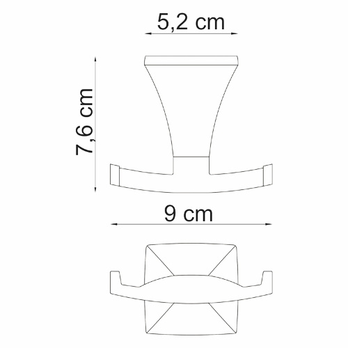 Крючок двойной WasserKRAFT WERN K-2523D  