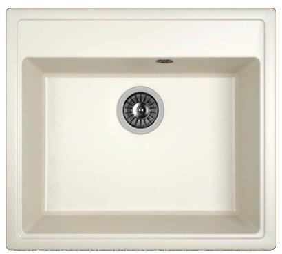 Мойка кухонная из литьевого мрамора Dr. Gans НИКА 570 25.070.D0570.401 57*51 см. белый