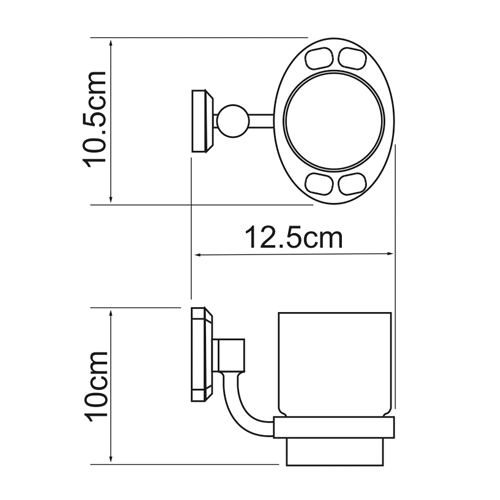 Стакан навесной WasserKRAFT ODER K-3028  