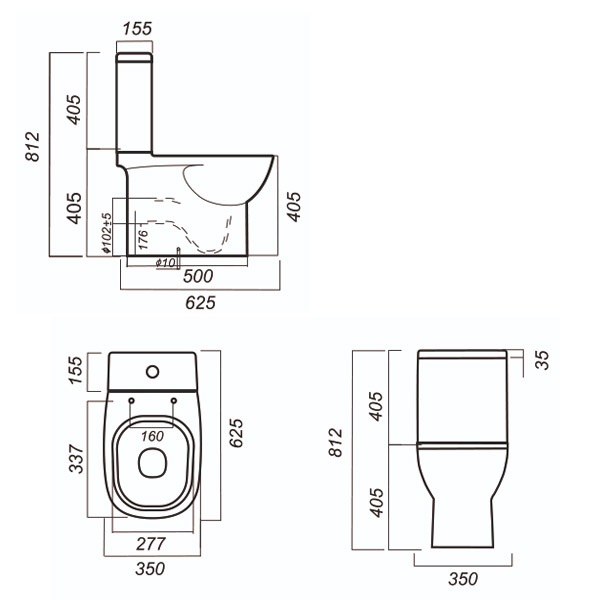 Унитаз-компакт Sanita luxe QUADRO QDRSLCC01040522  