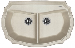 Мойка кухонная керамогранитная Florentina ЭМИЛИЯ 870 20.365.F870.305 87*55 см. грей