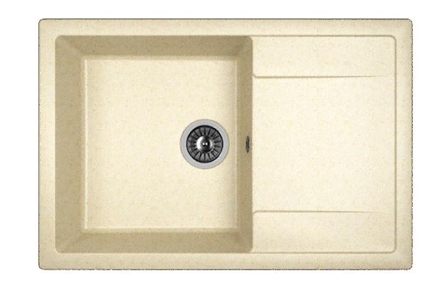 Мойка кухонная из литьевого мрамора Dr. Gans ТЕХНО 760 25.030.D0760.403 76*51 см. латте