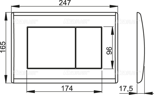 Клавиша для инсталляции Alcaplast  M270  