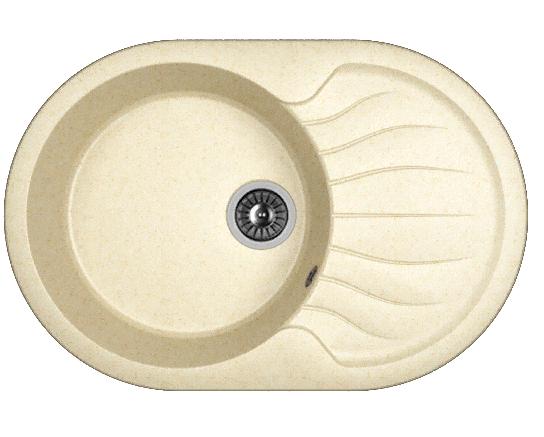 Мойка кухонная из литьевого мрамора Dr. Gans БЕРТА 760 25.040.C0760.403 76*51 см. латте