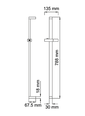 Штанга душевая WasserKRAFT  A048  