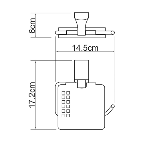 Держатель туалетной бумаги WasserKRAFT EXTER K-5225  