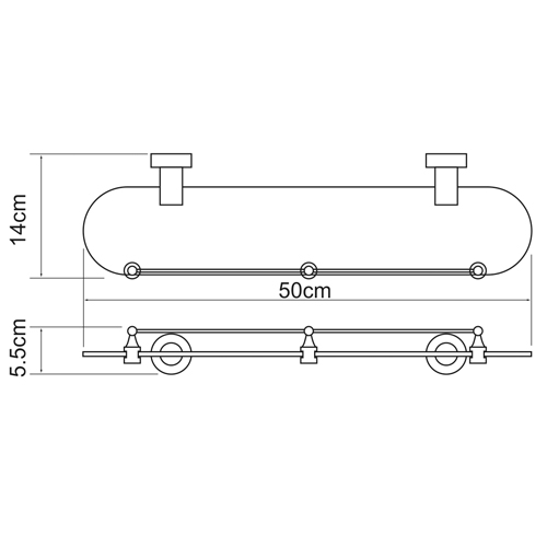 Полка WasserKRAFT DONAU K-9444  