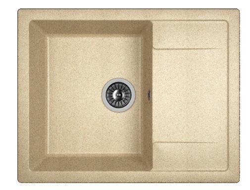 Мойка кухонная из литьевого мрамора Dr. Gans ТЕХНО 650 25.030.C0650.405 65*51 см. терра