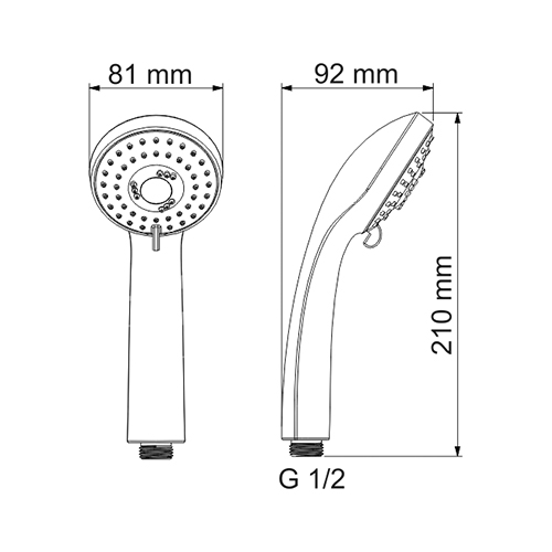 Лейка душевая WasserKRAFT  A051  