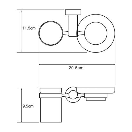 Стакан и мыльница навесной WasserKRAFT DONAU K-9426  