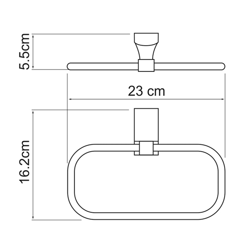 Полотенцедержатель WasserKRAFT EXTER K-5260  