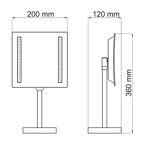 Зеркало косметическое WasserKRAFT  K-1007  