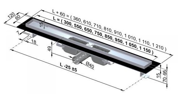 Душевой канал Alcaplast  APZ101-750  