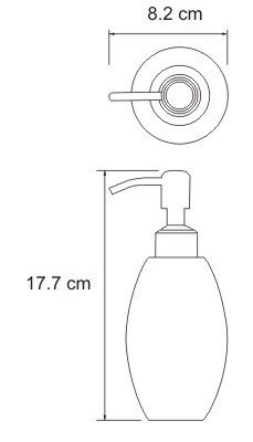 Дозатор жидкого мыла настольный WasserKRAFT RUWER K-6799  