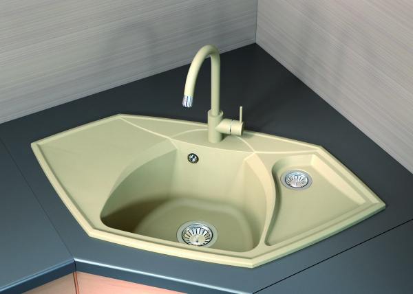 Мойка кухонная керамогранитная Florentina САРДИНИЯ 20.150.D0980.104 97,5*51 см. бежевый