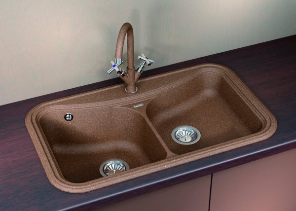 Мойка кухонная керамогранитная Florentina КРИТ 860 20.115.E0860.105 86*51 см. коричневый