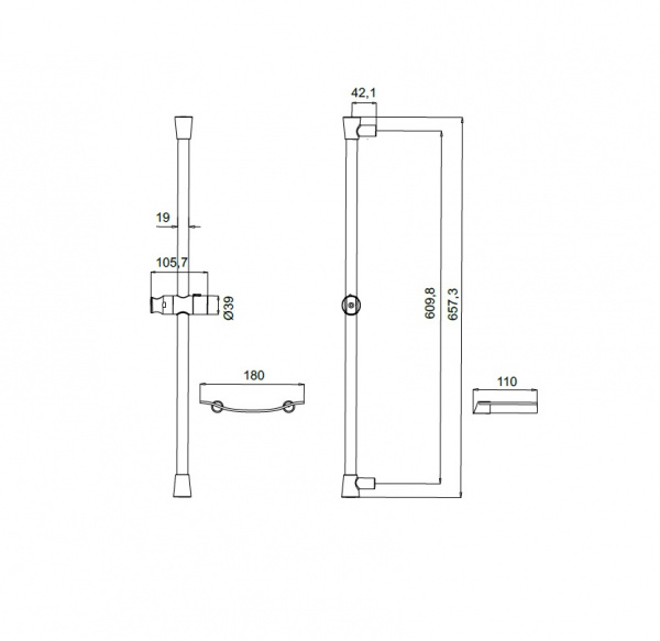 Штанга душевая IDDIS SICILY SIC6500i17  