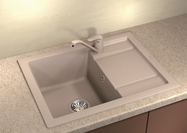 Мойка кухонная керамогранитная Florentina ЛИПСИ 660 20.155.C0660.105 66*51 см. коричневый