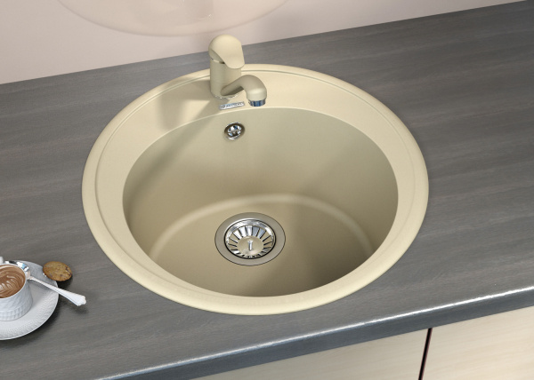 Мойка кухонная керамогранитная Florentina ЛОТОС 510 20.290.B0510.302 51*51 см. антрацит