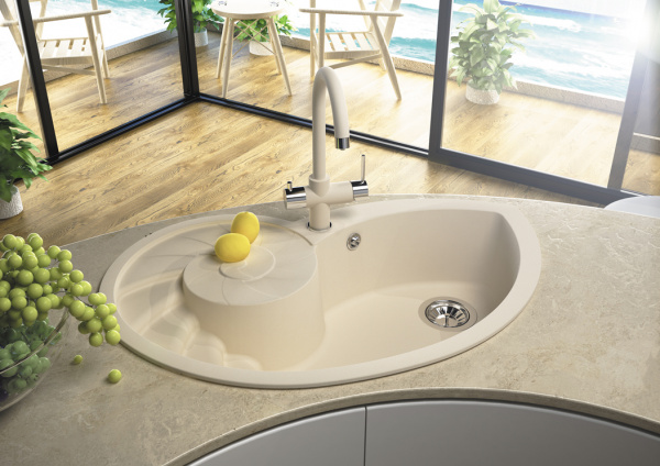 Мойка кухонная керамогранитная Florentina НАУТИЛУС 20.350.E0820.303 82*52 см. мокко