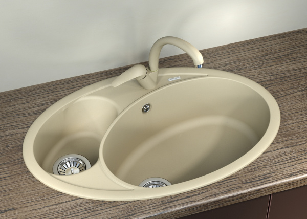 Мойка кухонная керамогранитная Florentina СЕЛЕНА 780 20.265.E0780.303 78*51 см. мокко