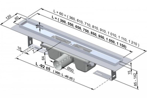 Душевой канал Alcaplast  APZ1-1150  