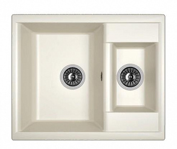Мойка кухонная из литьевого мрамора Dr. Gans АСТРА 620 К 25.065.D0620.401 62*51 см. белый