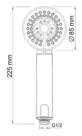 Лейка душевая WasserKRAFT  A035  
