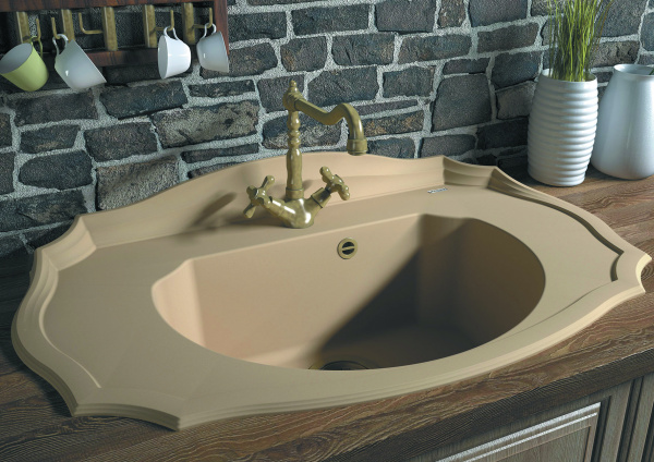 Мойка кухонная керамогранитная Florentina ЭМИЛИЯ 20.340.D0900.202 90*55 см. шампань