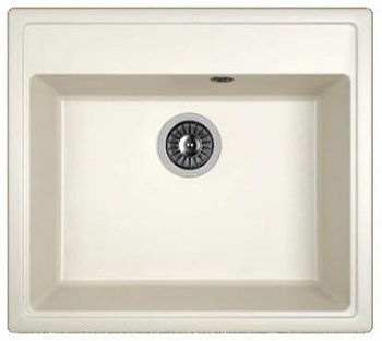 Мойка кухонная из литьевого мрамора Dr. Gans НИКА 570 25.070.D0570.401 57*51 см. белый