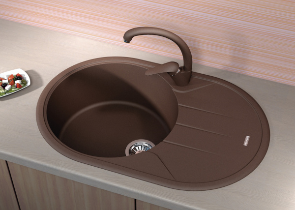 Мойка кухонная керамогранитная Florentina ЛОТОС 780 20.295.С0780.105 78*51 см. коричневый