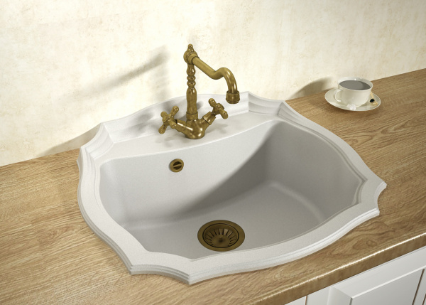 Мойка кухонная керамогранитная Florentina ЭМИЛИЯ 640 20.355.D0640.107 64*55 см. песочный